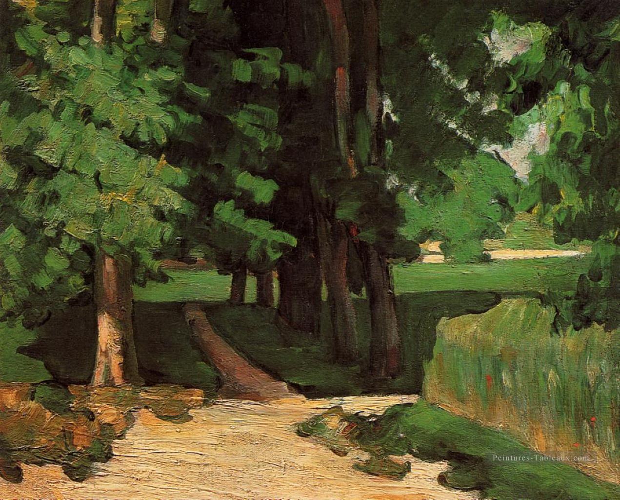 Ruelle des Châtaigniers au Jas de Bouffan Paul Cézanne Peintures à l'huile